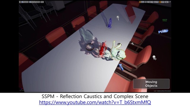 SSPM - Reflection Caustics and Complex Scene
https://www.youtube.com/watch?v=T_b6StxmMfQ
