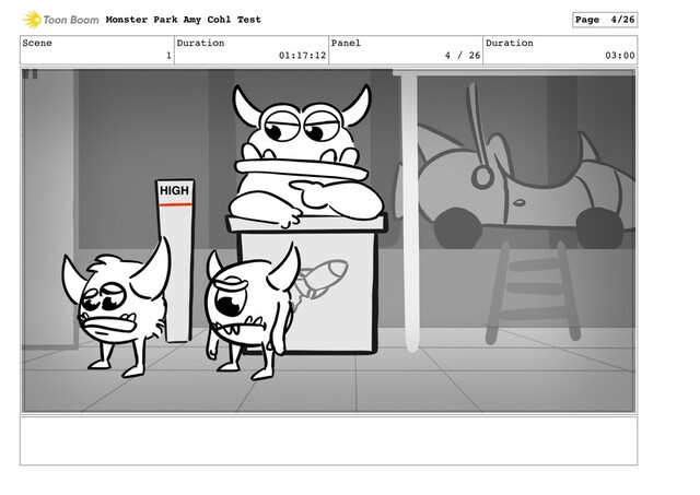 Scene
1
Duration
01:17:12
Panel
4 / 26
Duration
03:00
Monster Park Amy Cohl Test Page 4/26
