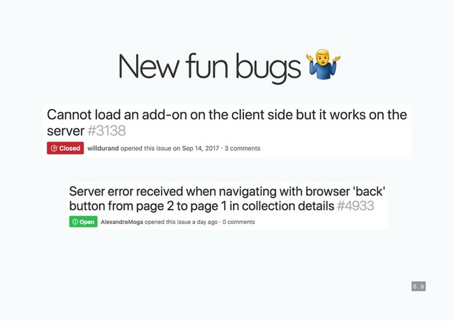 New fun bugs
New fun bugs
6 . 9
