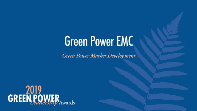 Green Power Market Development
Green Power EMC
