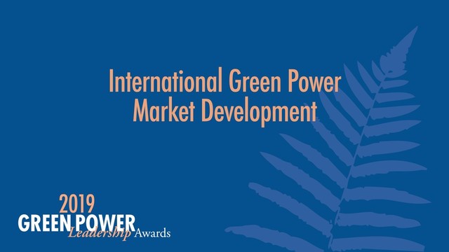 International Green Power 
Market Development
