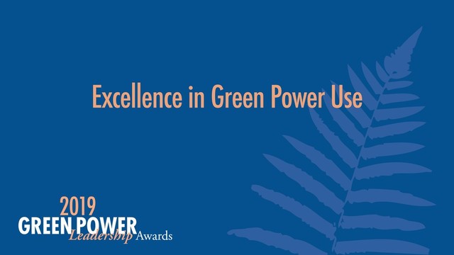 Excellence in Green Power Use
