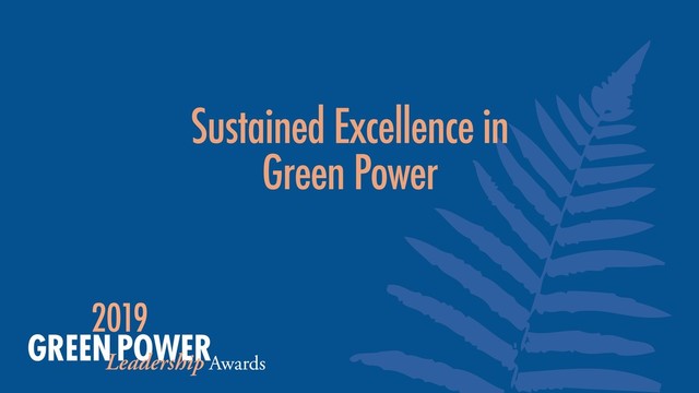 Sustained Excellence in  
Green Power
