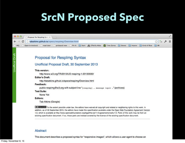 SrcN Proposed Spec
Friday, November 8, 13
