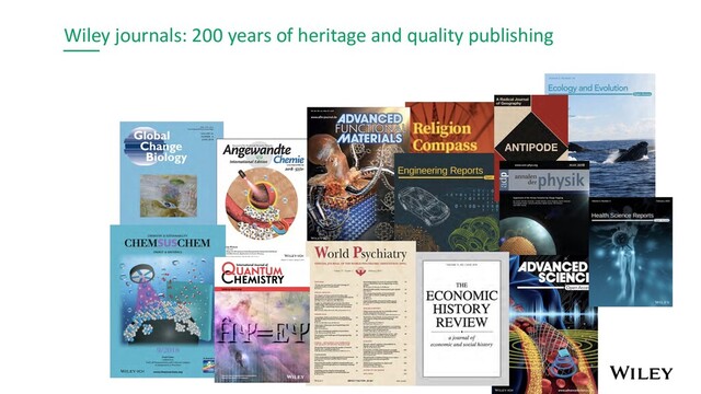 Wiley journals: 200 years of heritage and quality publishing
