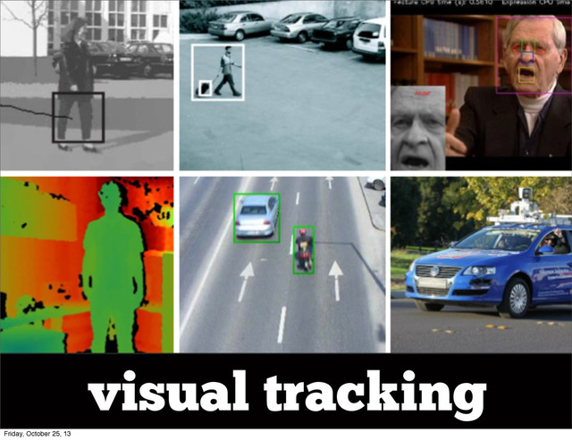 visual tracking
Friday, October 25, 13
