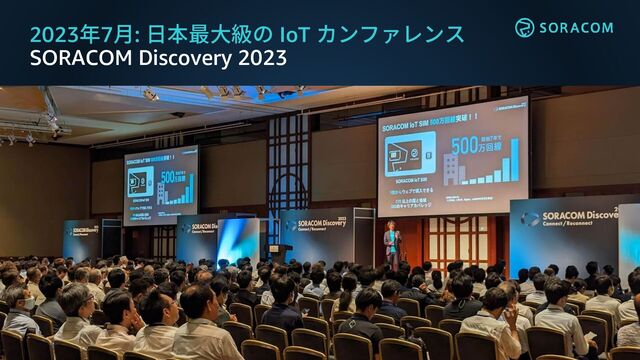 2023年7月: 日本最大級の IoT カンファレンス
SORACOM Discovery 2023
