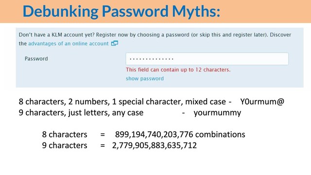 Debunking Password Myths:
