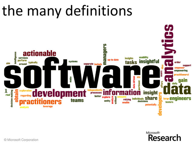 © Microsoft Corporation
the many definitions
