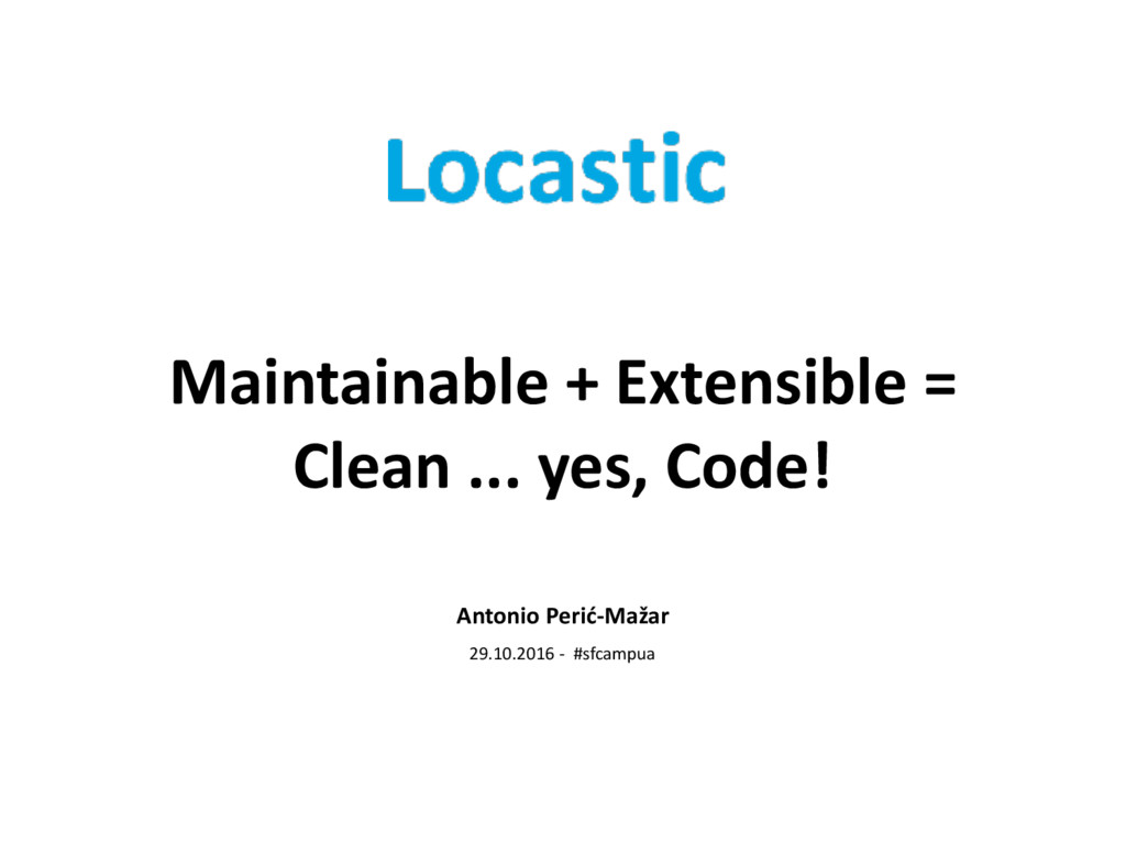 maintainable code