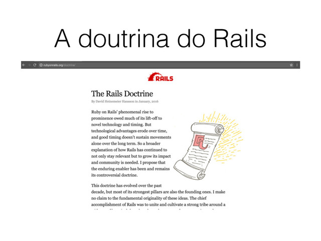 A doutrina do Rails
