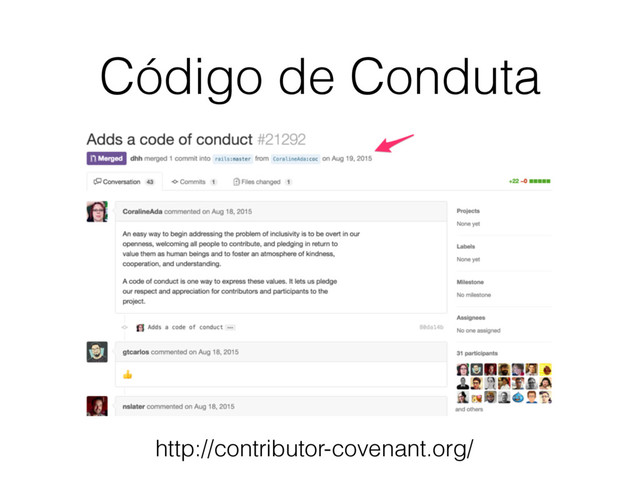 Código de Conduta
http://contributor-covenant.org/
