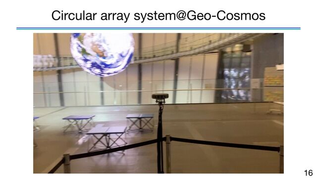 16
Circular array system@Geo-Cosmos
