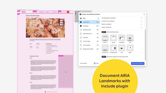 Document ARIA
Landmarks with
Include plugin
