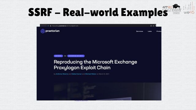 SSRF - Real-world Examples
