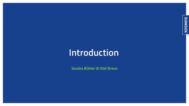 Introduction
Sandra Bühler & Olaf Braun
3
