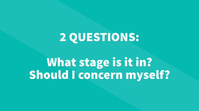 2 QUESTIONS:
What stage is it in?
Should I concern myself?
