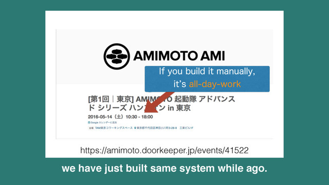 we have just built same system while ago.
https://amimoto.doorkeeper.jp/events/41522
*GZPVCVJMEJUNBOVBMMZ 
JU`TBMMEBZXPSL
