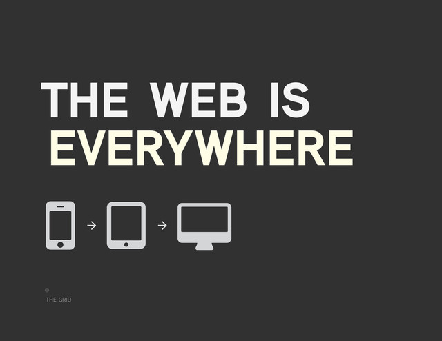 the grid
↑
the web is
everywhere
↓
↓
