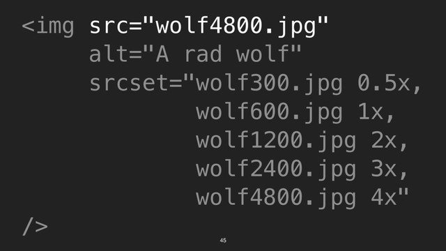 45
<img src="wolf4800.jpg" alt="A rad wolf">
