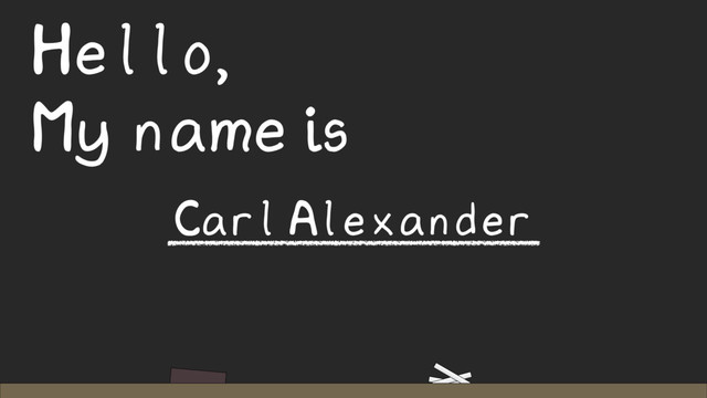 Hello,
My name is
Carl Alexander

