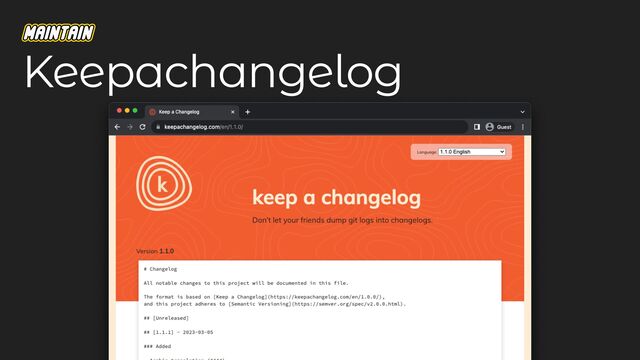 Keepachangelog
