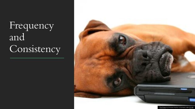 Frequency
and
Consistency
This Photo by Unknown Author is licensed under CC BY
