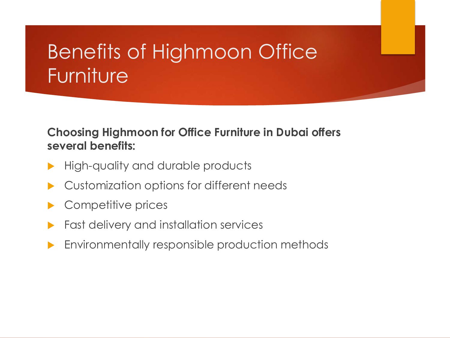 Innovative Office Furniture in Dubai Speaker Deck