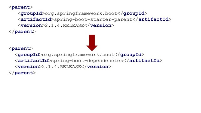 
org.springframework.boot
spring-boot-starter-parent
2.1.4.RELEASE


org.springframework.boot
spring-boot-dependencies
2.1.4.RELEASE

