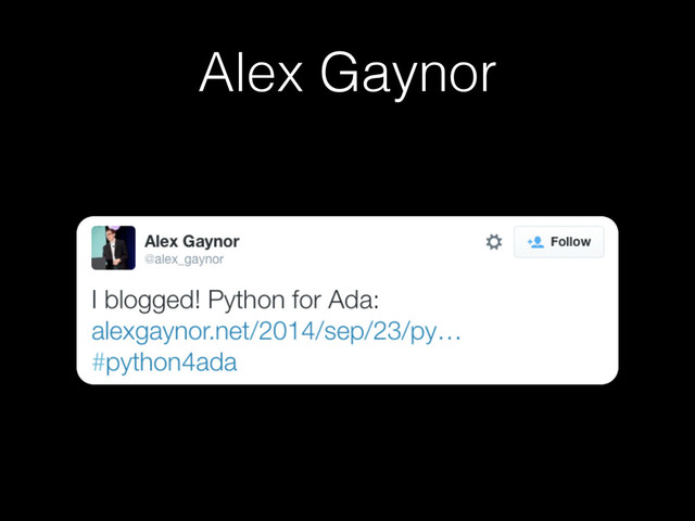Alex Gaynor
