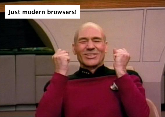 Just modern browsers!
