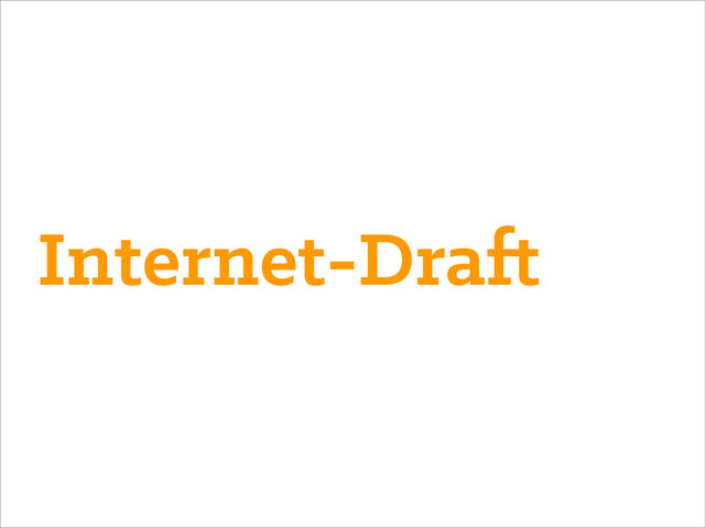 Internet-Draft

