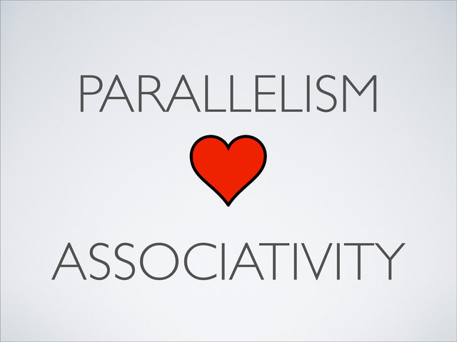 PARALLELISM
ASSOCIATIVITY
