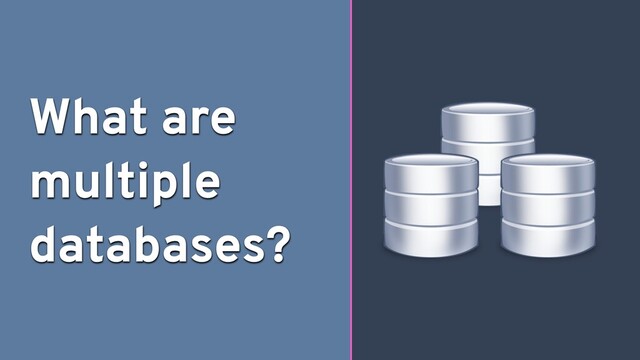 What are
multiple
databases?
