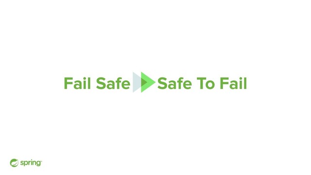 Fail Safe Safe To Fail
