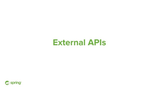 External APIs

