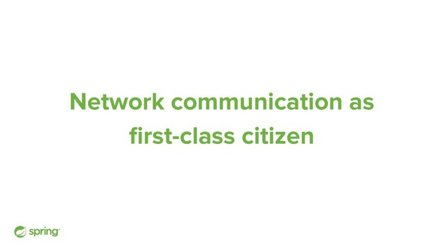 Network communication as
ﬁrst-class citizen
