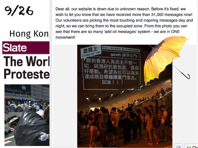 Hong Kong
~200k Protestors
Self-organized
Actocracy
~200k Protestors
Self-organized
Actocracy
Hong Kong
~200k Protestors
Self-organized
9/26
