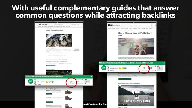 #ecommerceseo at #pubcon by @aleyda from @orainti
#ecommerceseo at #pubcon by @aleyda from @orainti
With useful complementary guides that answer
common questions while attracting backlinks
