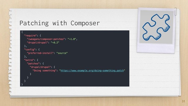 Patching with Composer
31
