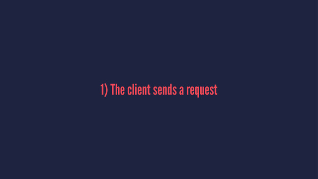 1) The client sends a request
