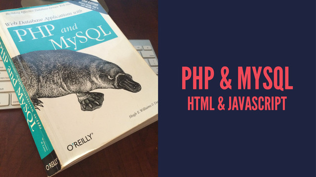 PHP & MYSQL
HTML & JAVASCRIPT
