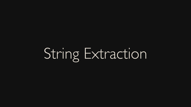 String Extraction

