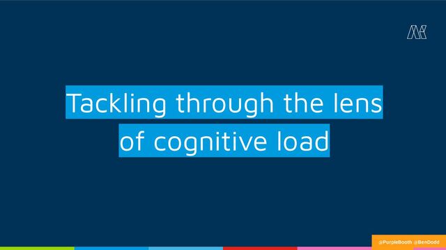 Tackling through the lens
of cognitive load
@PurpleBooth @BenDodd
