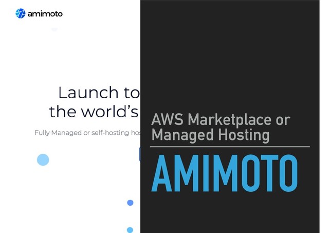 AMIMOTO
AWS Marketplace or
Managed Hosting
