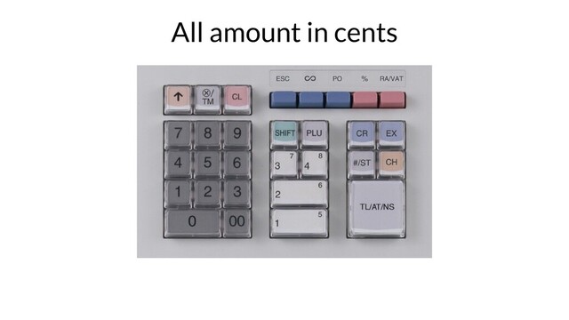 All amount in cents
