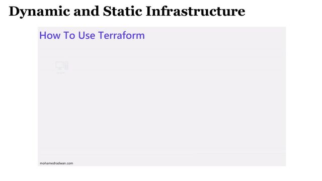 Dynamic and Static Infrastructure
