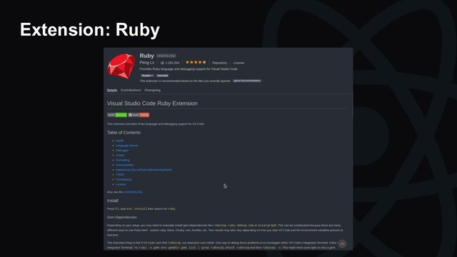 Extension: Ruby
