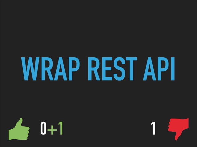 0+1 1
WRAP REST API
