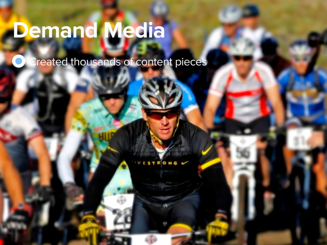 Demand Media
Created thousands of content pieces

